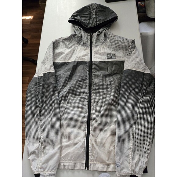 Parish Nation Other - Parish Nation Mens Windbreaker Full Zip XL Hoodie Black and White